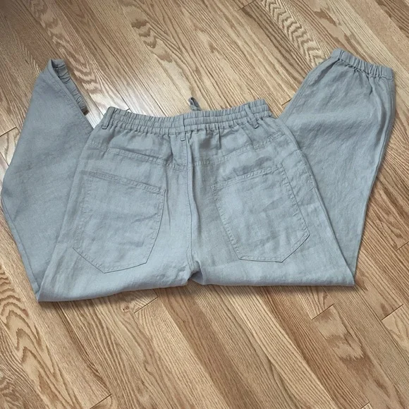 Zara NWT drawstring linen joggers with pockets - size Medium - Picture 4 of 6